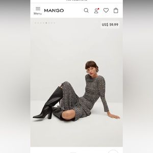 NWT Mango Ruffled floral print dress MNG